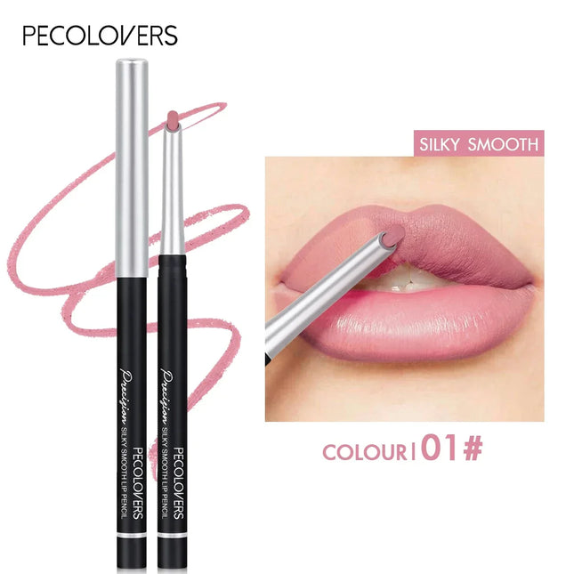 Slanted Tube Lip Liner, Lipstick Lip Pencil, Waterproof Lipstick Pen,Long-Lasting,Matte Lip Liner