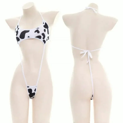 Anime Cartoon Cow Series Bodysuit Underwear Maid Unifrom Costume Kawaii Girl Bikini Swimsuit Set Sexy Lingeri Outfit Cosplay
