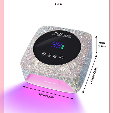 UV LED Nail Lamp For Nails 57LEDS Wireless Gel Polish Curing Lamp With Large Screen Professional Nail Equipment For Salon