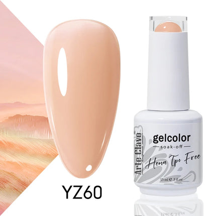 Arte Clavo Red Color Series Nail Polish UV Soak Off Varnish 15ml Manicure Nail Art Long-lasting Hema Tpo Free Gel Nail Polish