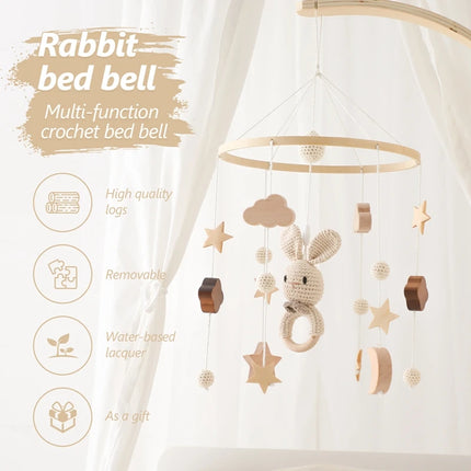 Baby Cloud Rattles Crib Mobiles Toys 0-12 Months Bell Musical Box Newborn Bed Bell Toddler Rattles Carousel For Musical Toy Gift
