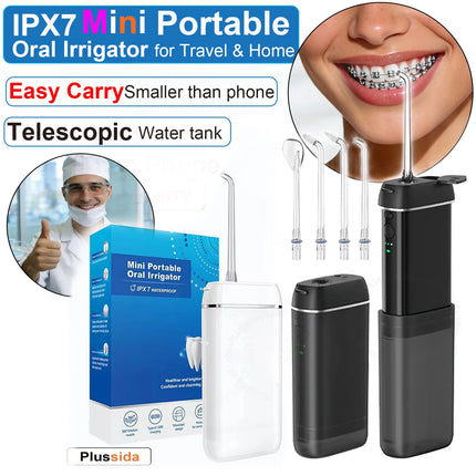 NEW Electric Oral Irrigator Mini Portable Water Flosser 200ML 3Mode Dental Teeth Pick Whitening Cleaner Waterpulse Tooth Cleaner