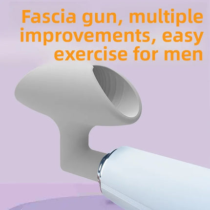 Male Masturbation massage Penis Vibration Exercise device Male Relaxation Silicone Massage Gun Head For Masturbation Tool