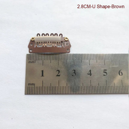 50pcs 2.3cm-3.6cm Black Brown Color Wig Clips Snap Clip For Hair Extension Wig Weft Wig PP Hairpins Large Clips Styling Tools