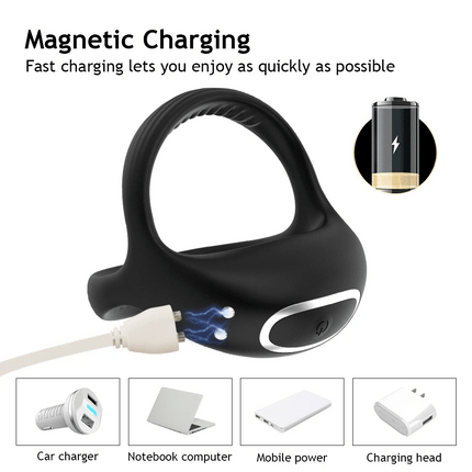 Vibrating Cock Ring for Men Silicone Penis Rings Intense Vibration Mens Vibrator Longer Harder Stronger Erection Adult Sex Toys
