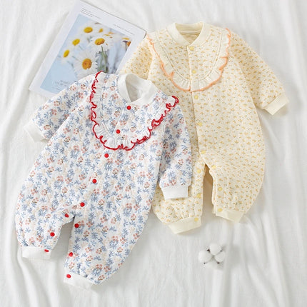 Soft Baby Girl Clothes Cotton Autumn and Winter Newborn Romper Cute Girl Bodysuit  Warm Boy Clothes Babies 0 to 12 Months