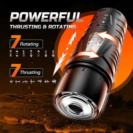 Fully Automatic Retractable Male Masturbator Thrusting Rotating Suction Pocket Pussy Vaginal Aircraft Cup Adult Sex Toys For Men