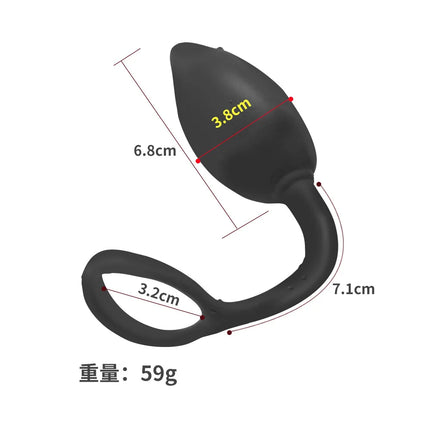 Factory Sale Male Prostate Massager With Cockring Delay Ejaculation Butt Plug Dildo Anus Dilator G-spot Stimulate Adult Product