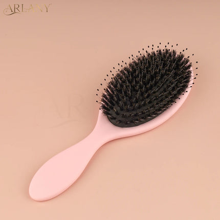 ARLANY Matte Boar Bristle Hair Brush Nylon Teeth Hair Extension Brush Set Women Cushion Brush Hair Styling Smoothing Detangling