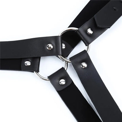 Leather Straps Belt Bondage Harness Sexy Lingerie male Body Harajuku Harness Garter Belt men Straps Suspenders Stockings