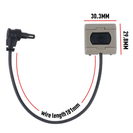 Tactical ModButton Remote Pressure Switch For SF M300 M600 Flashlight PEQ15 NGAL OGL Dual Function Tail ModButton crane plug