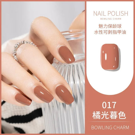 40 Colors New Nail Polish for Summer Water-based Quick Drying Tearable Nail Art Semipermanent Monochrome No Baking Lamp Varnish