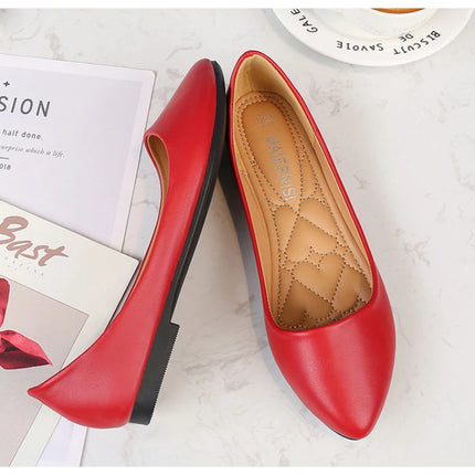 New Flat Heel Pointed Toe Flat Shoes Korean Style Fashionable Shallow Mouth Large-Size Casual Shoes Comfortable And Breathable