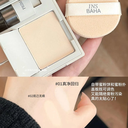 INSBAHA 5 Color Concealer Brightening Acne Mark Dark Eye Circles Tears Furrow Permanent Facial Concealer Setting Powder Plate