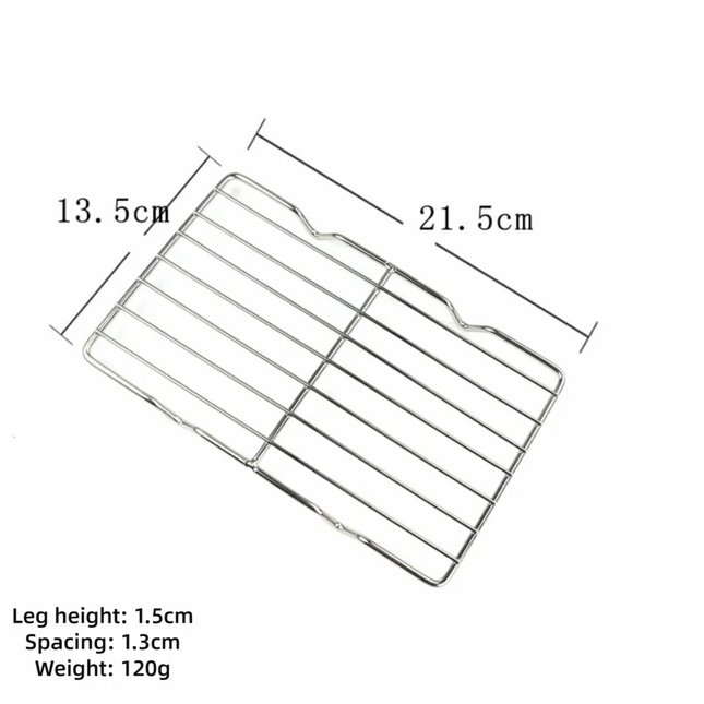 Stainless Steel Non-stick Cooling Rack BBQ Tray Baking Tray Grill Plate Barbecue Cooking Mesh Shelf