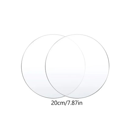 2 Pieces Acrylic Cake Pans Round Happy Birthday Cake Boards Clear Acrylic Decorations for Cake Baking DIY Desserts and Crafts