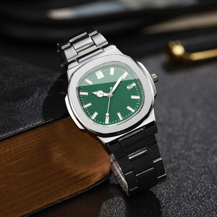 Fashion Square Men Calendar Quartz Watch Luxury Business Watches Mens Clock Reloj Hombre（Without Box）