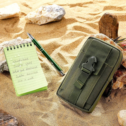 5pcs Waterproof Notebook and Pen Set with Pocket Tactical Notebooks,  1 Metal Pen and a Fabric Case for Outdoor Activities