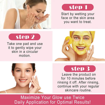 30 PC Brightening Cleansing Pads Pads Deep Cleansing Exfoliating Brightening Balance Oil Skin Water Non-irritating Gentle Tone