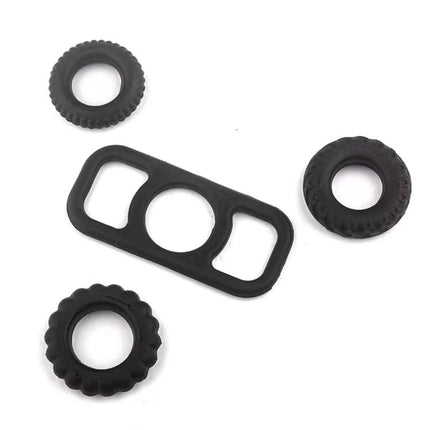 Soft Silicone Penis Cock Ring Set Male Ball Scrotum Stretcher Penis Lock Cock Ring Delay Ejaculation Enlargement Sex Toy  18+