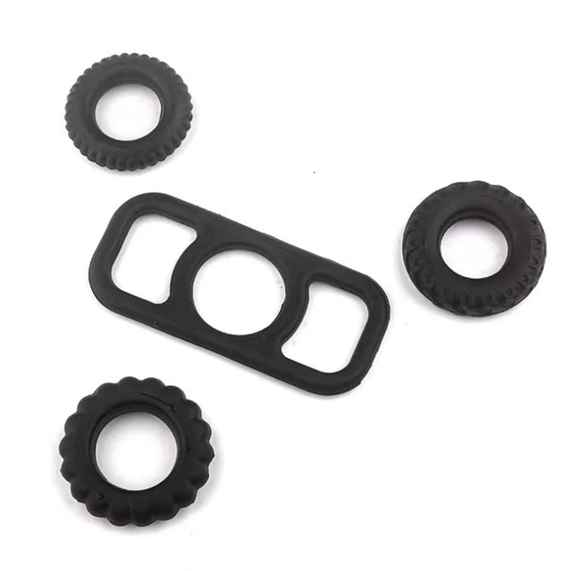 Soft Silicone Penis Cock Ring Set Male Ball Scrotum Stretcher Penis Lock Cock Ring Delay Ejaculation Enlargement Sex Toy 18+