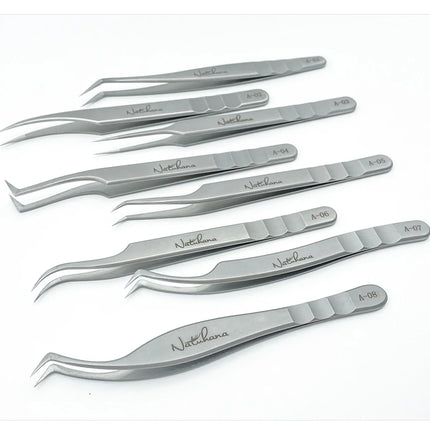 NATUHANA  Eyelash Extensions Tweezers Lash Artists High Precision Stainless Steel Superhard Anti-Static Tweezers Makeup Tools