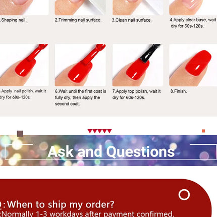 LILYCUTE 7ml Nail Polish Holographic Reflective Colorful Shining Effec Manicure Nail Art Varnish No Need Lamp Air Dry
