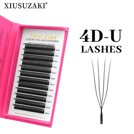 XIUSUZAKI  U-Shaped YY 3D 4D 5D W Eyelash Extensions New Style U/W Lashes Extension Mink Premade Volume Fans False Eyelashes