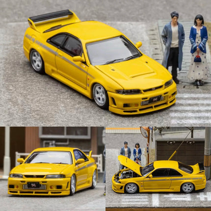 In stock FH 1:64 Scale Skyline GT-R R33 400R Alloy Car Model Collection Ornaments Vehicle Toy