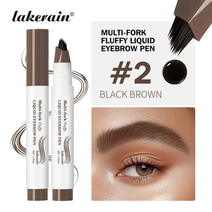 Multi-Fork Fluffy Liquid Eyebrow Pen waterproof Long Lasting Brow Natural Smooth Simulated Fine Flu Brow Pencil Eye Makeup