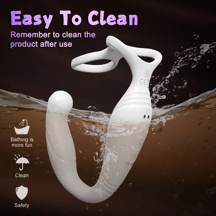Penis Ring Cock Rings App Control Vibrator for Men Prostate Massager Dual Anal Vibrating Butt Plug  Anal Sex Toy for Men