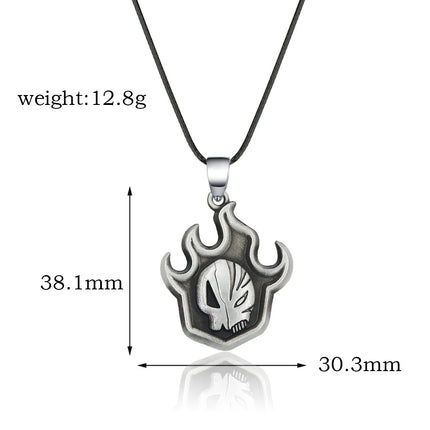 Anime Bleach Keychain Cosplay Props Kurosaki Ichigo Pendant Necklace For Women Men Backpack Charm Choker Jewelry Gifts