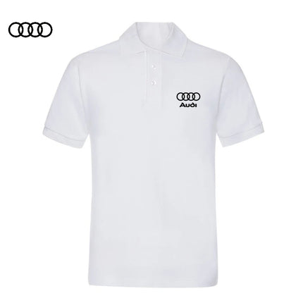 Audi Summer Light Luxury Polo Shirt Trend New Cotton Men's and Women's New Plus Size T-shirt Y2K Loose Casual Short Sleeved Top
