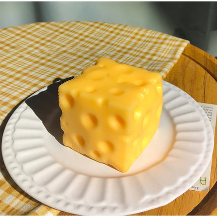 Jumbo Cheese Cube Stress Squishy Object Large Size Slow Rebound Stress Relief Fidget For ASMR Sensory Anti-Stress Anxiety Relief
