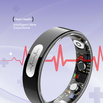 AI ECG Detection Smart Ring Blood Pressure,Heart Rate,Body Temperature Monitor,Waterproof Multiple Sport Track Men Women Rings