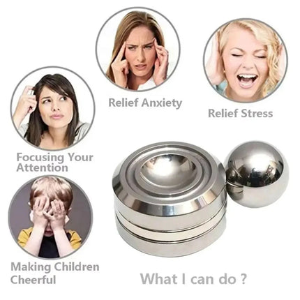 Adult Desktop Stress Relief Metal  Fidget Toy Decompression Hypnosis Rotary Gyro Fingertip Toy Kinetic Round Spinner Kids Gift
