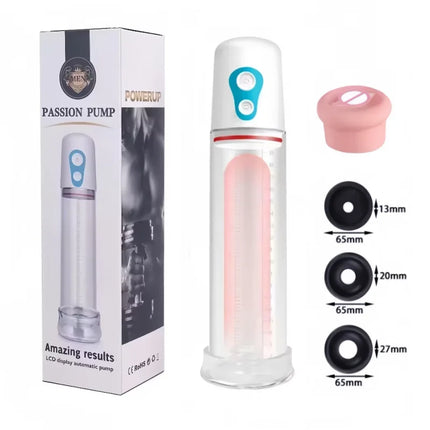 Electric Penis Pump Penis Enlarger Delayed Ejaculation Vacuum Pump Penile Bigger Trainer  Male Masturbator Adult products