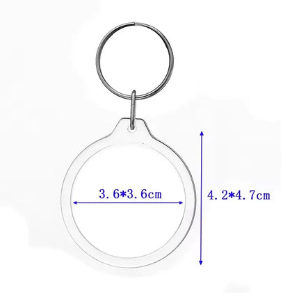 5/20pcs Transparent Photo Frame Keychain Tassels Snap-In Custom Insert Photo Acrylic Blank Keyring Clear Blank Picture Pendant
