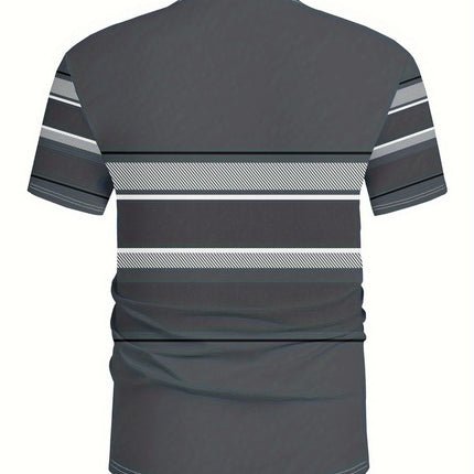 2026 Summer Men's Polo Shirt - 3D Printed Design Breathable Lightweight Stylish and Fashionable Outdoor Men's Clothing