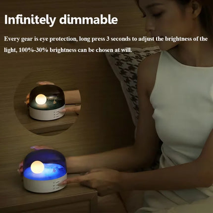New Bluetooth Speaker Ambient Light High Quality Sound Bluetooth Music Box with Dimming Soft Light Wireless Music Play