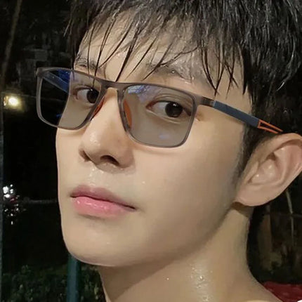 Photochromic Sports Myopia Glasses Ultralight Frame Anti Blue Light Outdoor Sunglasses Nearsighted Optical Eyeglasses Diopter
