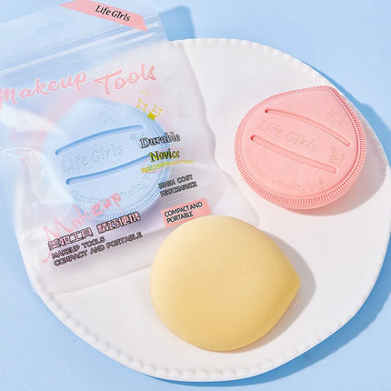 Life Girls Macaron Color Powder Puff Makeup Sponge Cushion Soft Thick for Dry Wet Use High-Coverage Base Makeup Application
