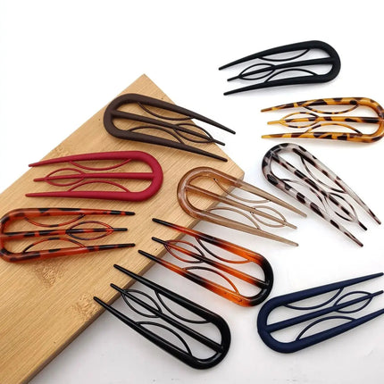 1/4/6 PCS U-shaped Hair Stick Hair Fork Hairstyle Tools Hairpin Geometric Women Girls Hair Accessories Accessories Headwear