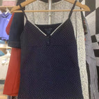 Button navy dots / One Size