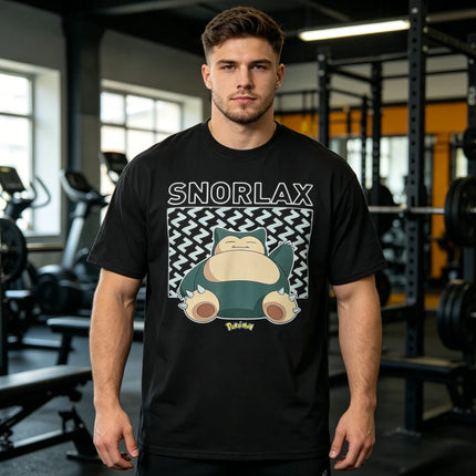 2026 Hot Sale Pokemon Snorlax T-shirt Cute Anime Cartoon Graphic Print Tee Men Women Casual Short Sleeve Summer Top Fans Gift