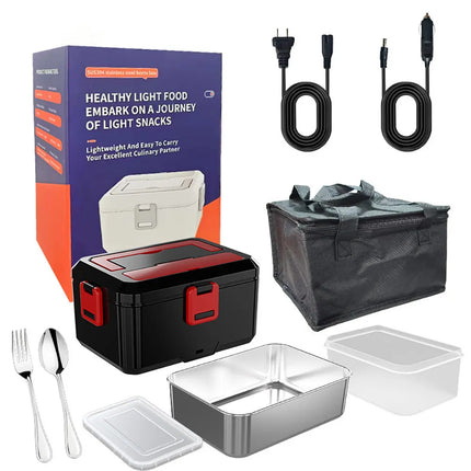 TINSOL 1.5L Electric Lunch Box 80W No Water Food Heater suitable for Portable Food Heating in Cars or Homes - Leak-proof