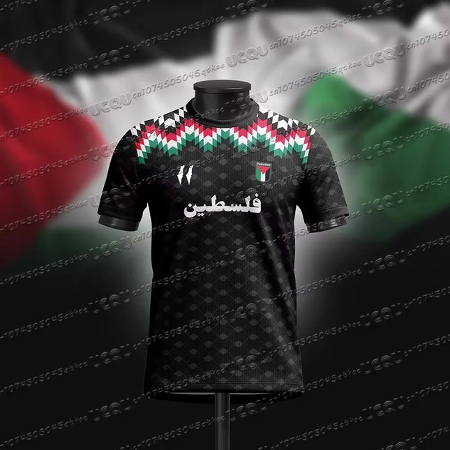 Palestine Football Jersey Summer Sports Short Sleeve Flag 3D Print Tee Summer Men'S Outdoor Fitness Training T-shirt Sport Top