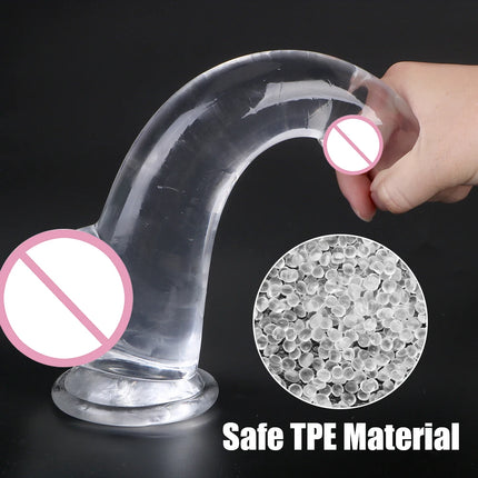 Realistic Dildo Suction Cup Big Dick Sex Shop G-spot Simulation Transparent Butt Plug Jelly Dildo Sex Toys for Women