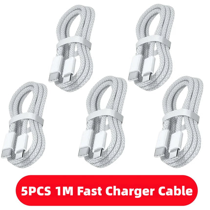1-10PCS USB C Cable to USB C 100W Fast Charging Charger Cable Supports Fast Charging For iPhone 16 17 Samsung Xiaomi Huawei etc