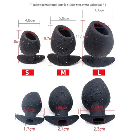 Chalice Shape Hollow Anal Plug,Silicone Tunnel But Butt Plugs,Stretch Anus Ass Buttplug,Prostate Analplug Butplug,Sex Toys
